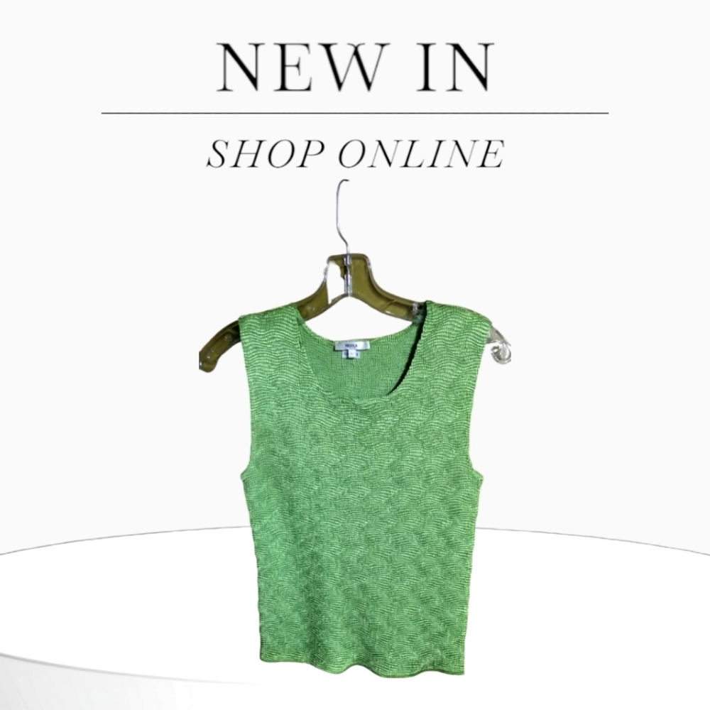 Nicola green crinkle top